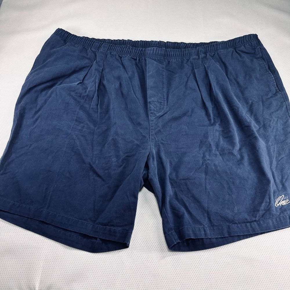Highway One Mens‎ 6XB Cotton Navy Blue Elastic Waist Casual Shorts